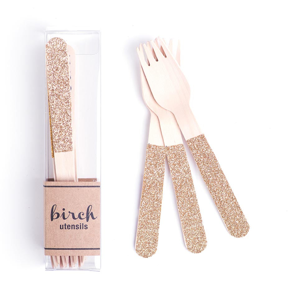 Birch Forks - Gold Sparkle
