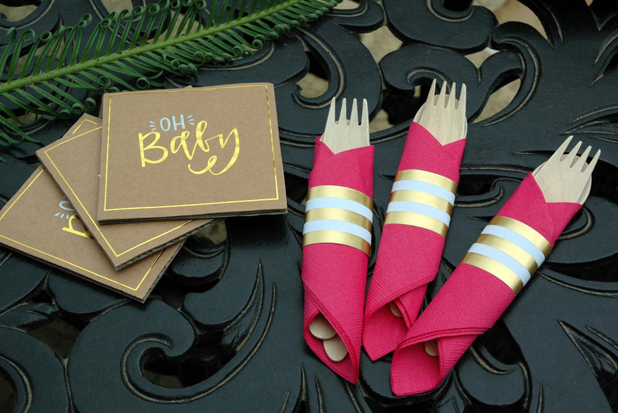 Napkin Rings - Gold Stripe