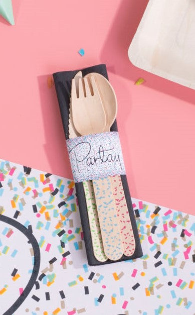 Birch Forks - Blue Confetti