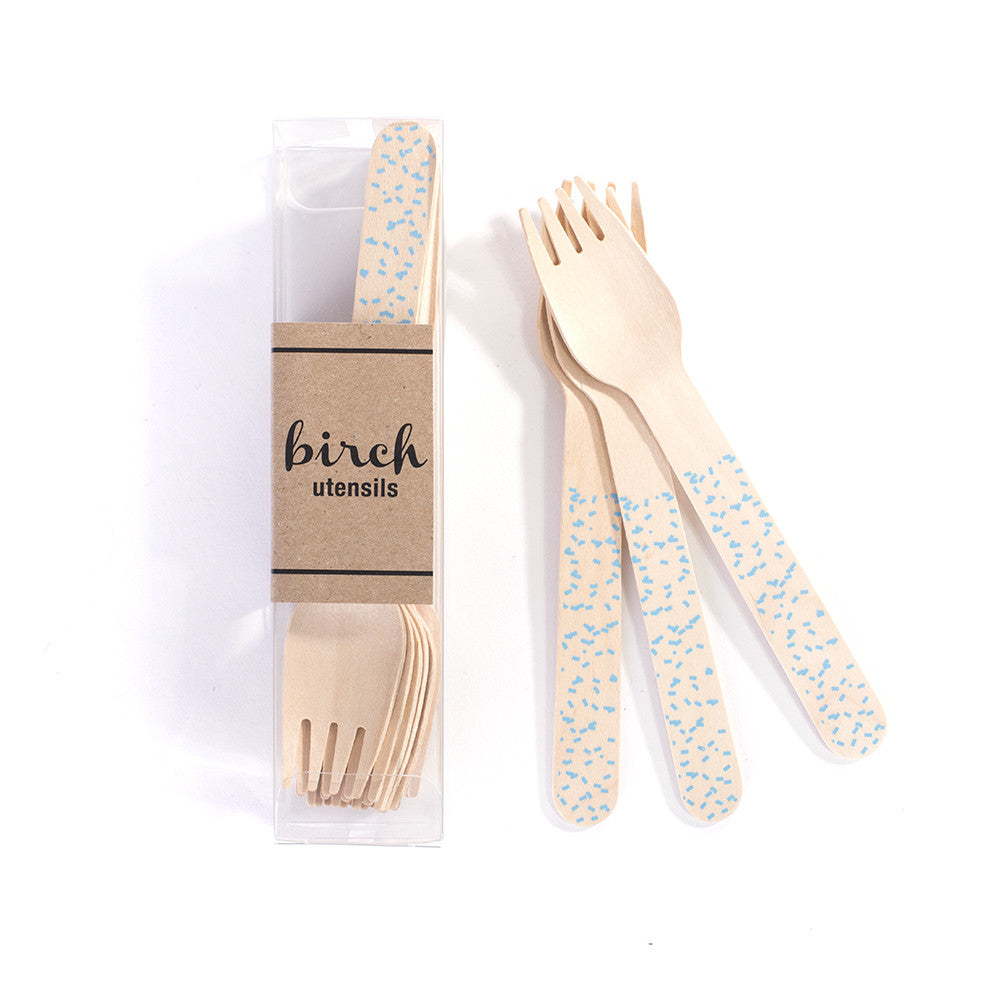 Birch Forks - Blue Confetti