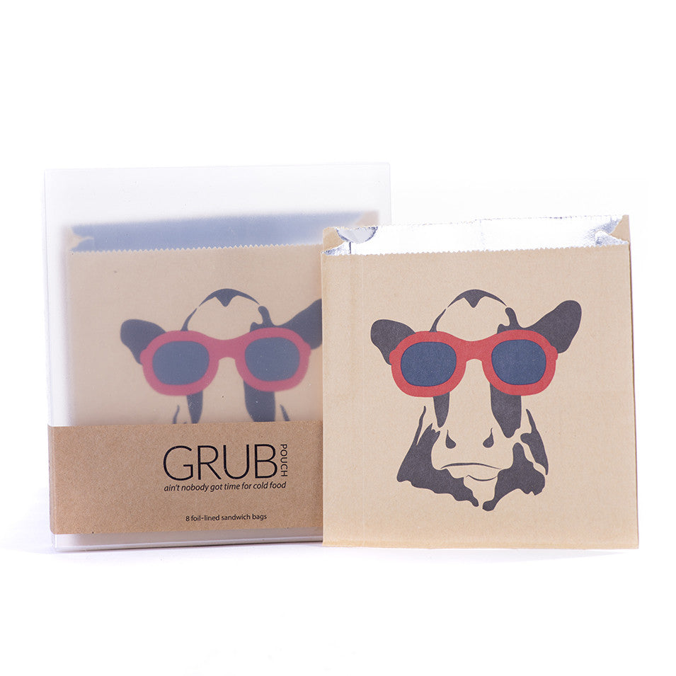 GRUB Pouches - Cow with Sunglasses