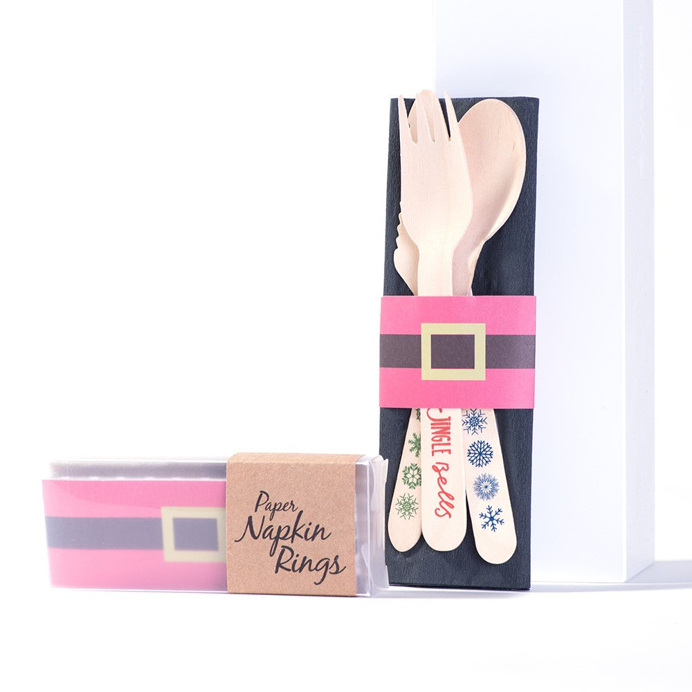 Napkin Rings - Santa Belt