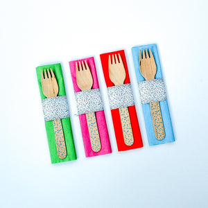 Birch Forks - Blue Confetti
